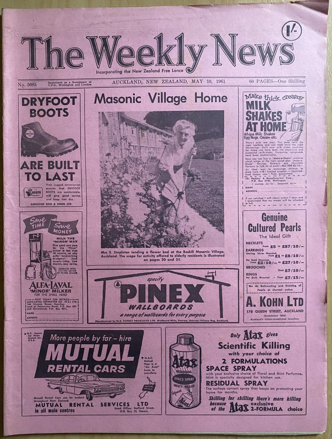 OLD NEWSPAPER: The Weekly News, No. 5085, 10 May 1961