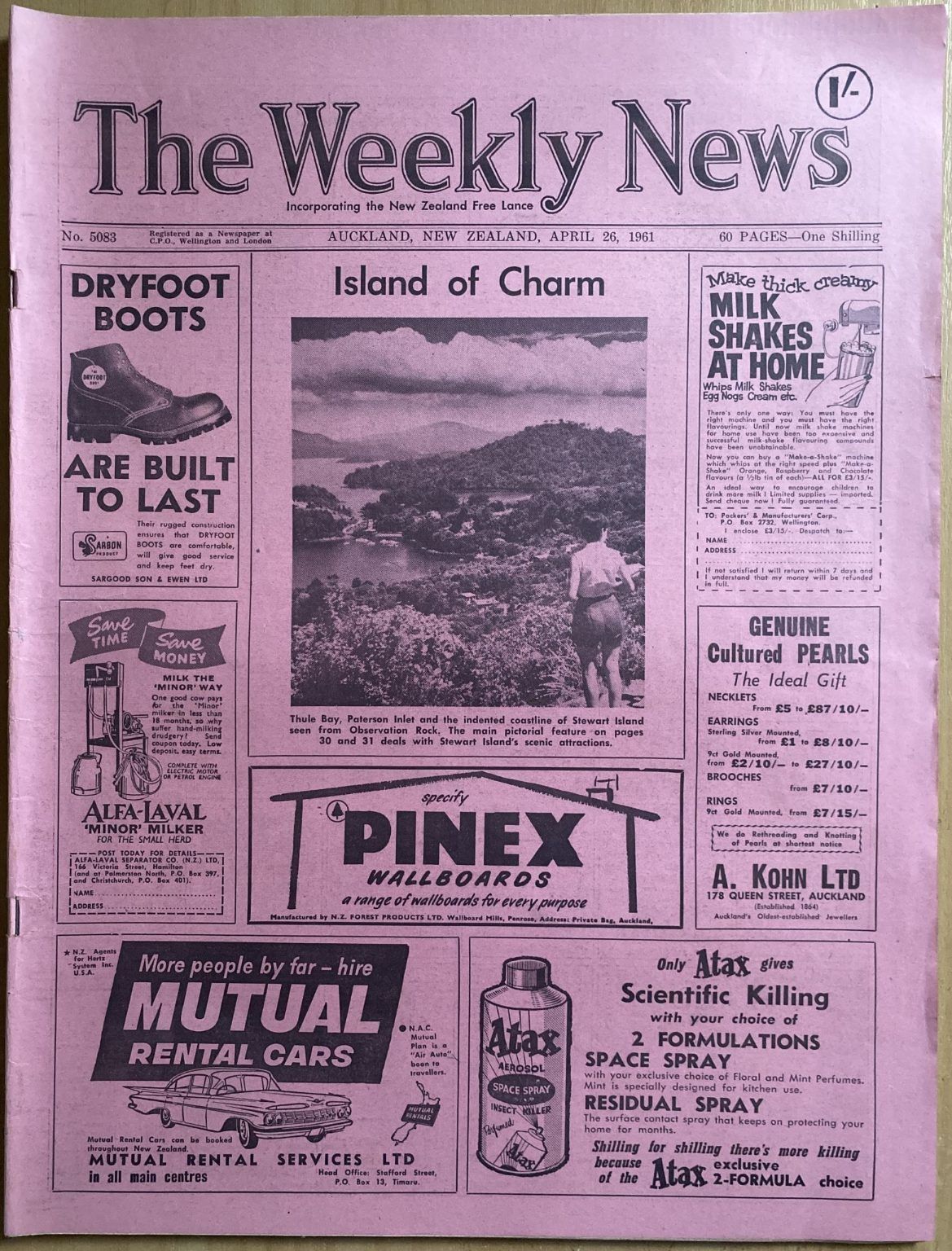 OLD NEWSPAPER: The Weekly News, No. 5083, 26 April 1961