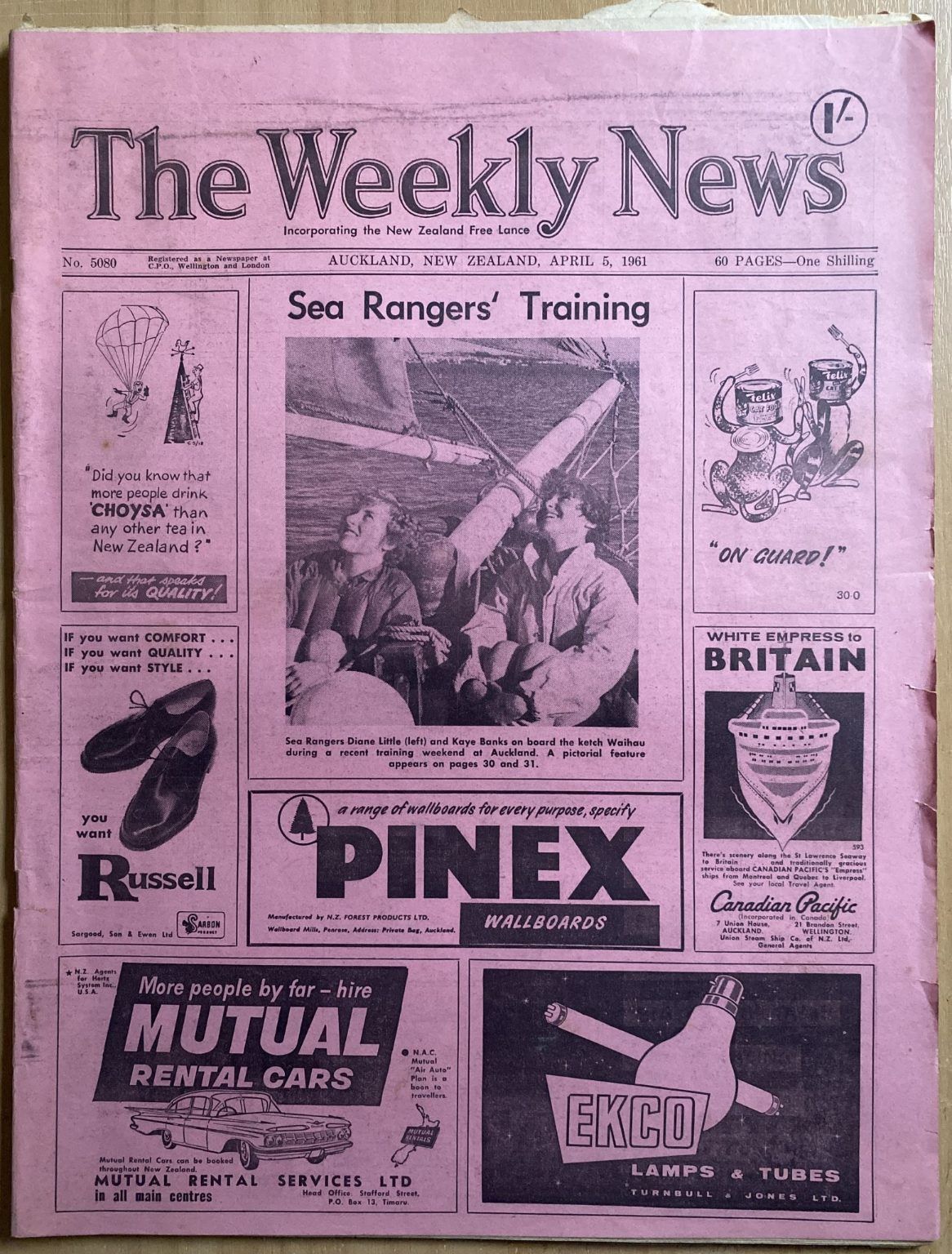 OLD NEWSPAPER: The Weekly News, No. 5080, 5 April 1961