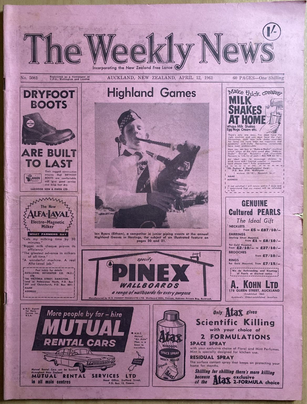 OLD NEWSPAPER: The Weekly News, No. 5081, 12 April 1961