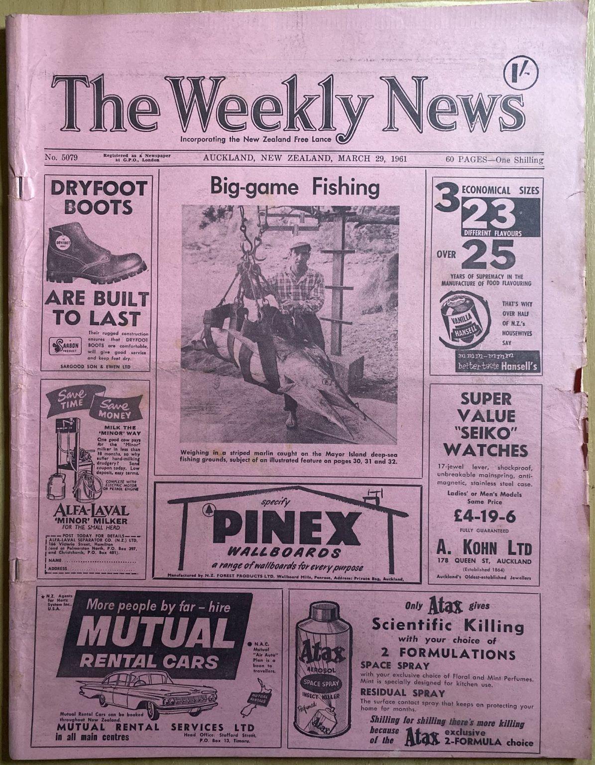 OLD NEWSPAPER: The Weekly News, No. 5079, 29 March 1961