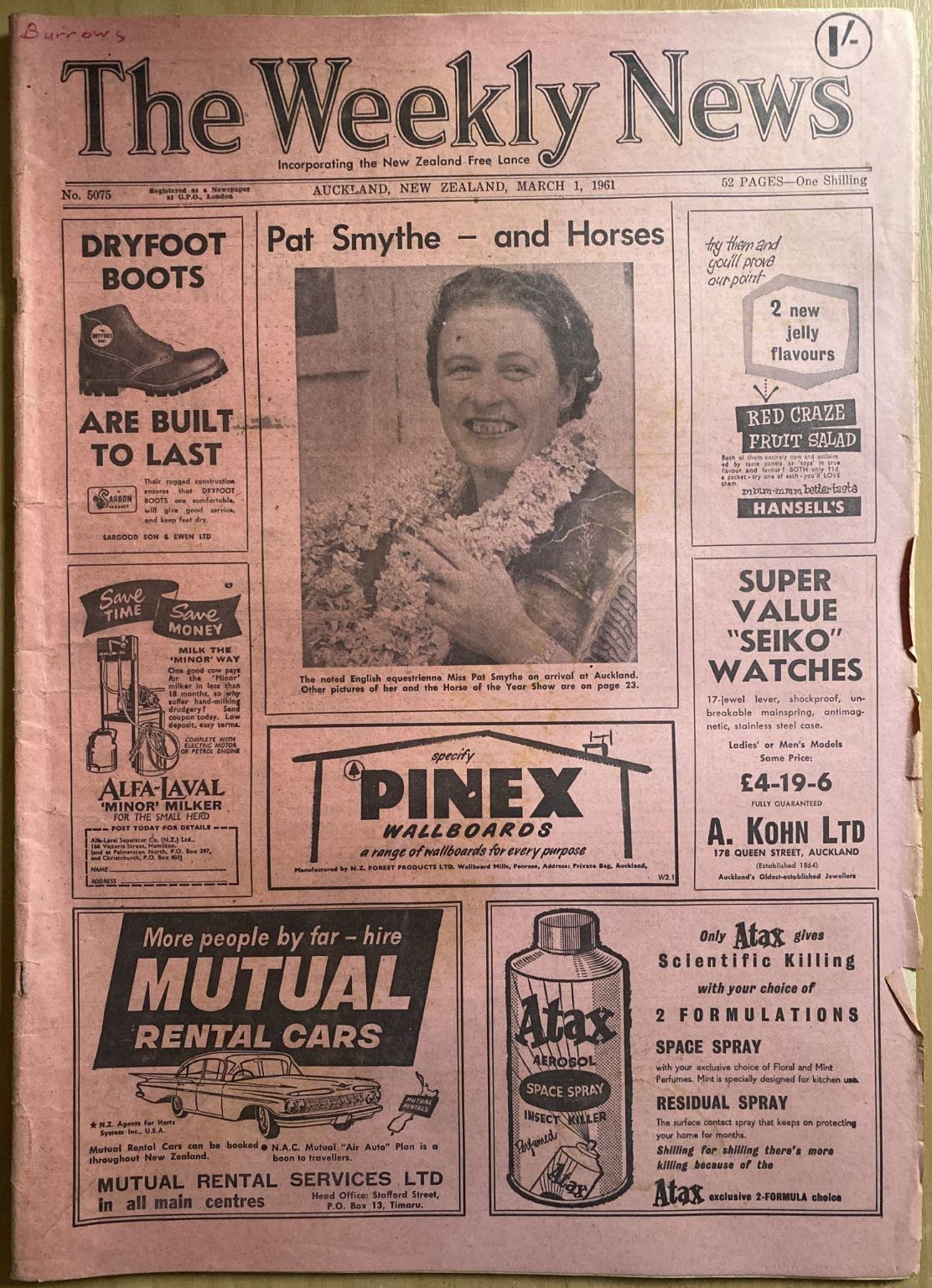 OLD NEWSPAPER: The Weekly News, No. 5075, 1 March 1961
