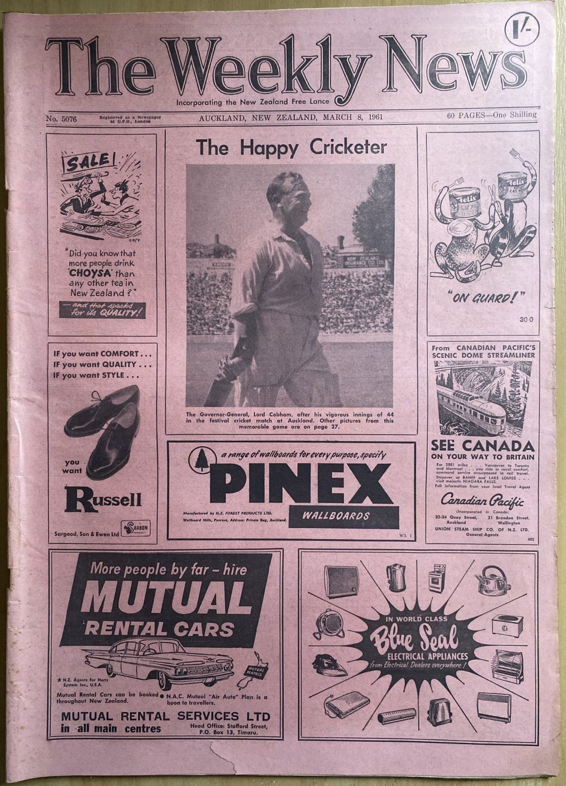 OLD NEWSPAPER: The Weekly News, No. 5076, 8 March 1961