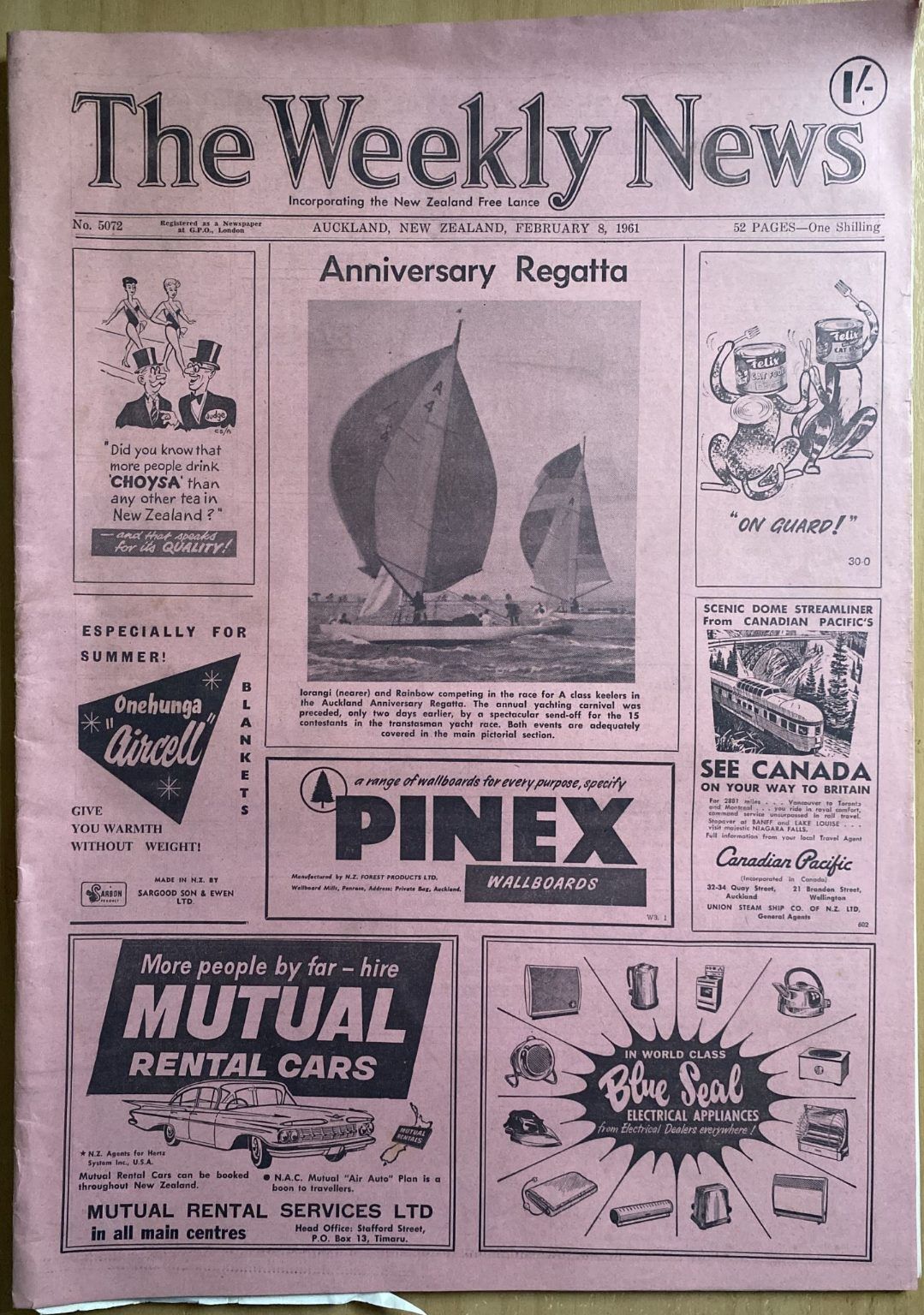 OLD NEWSPAPER: The Weekly News, No. 5072, 8 February 1961