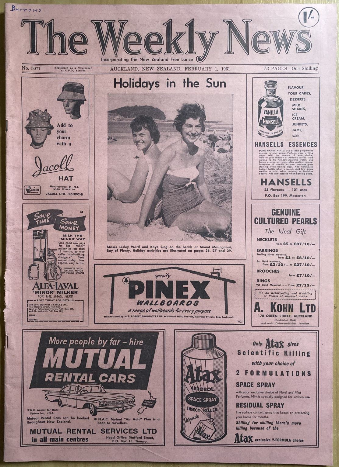 OLD NEWSPAPER: The Weekly News, No. 5071, 1 February 1961
