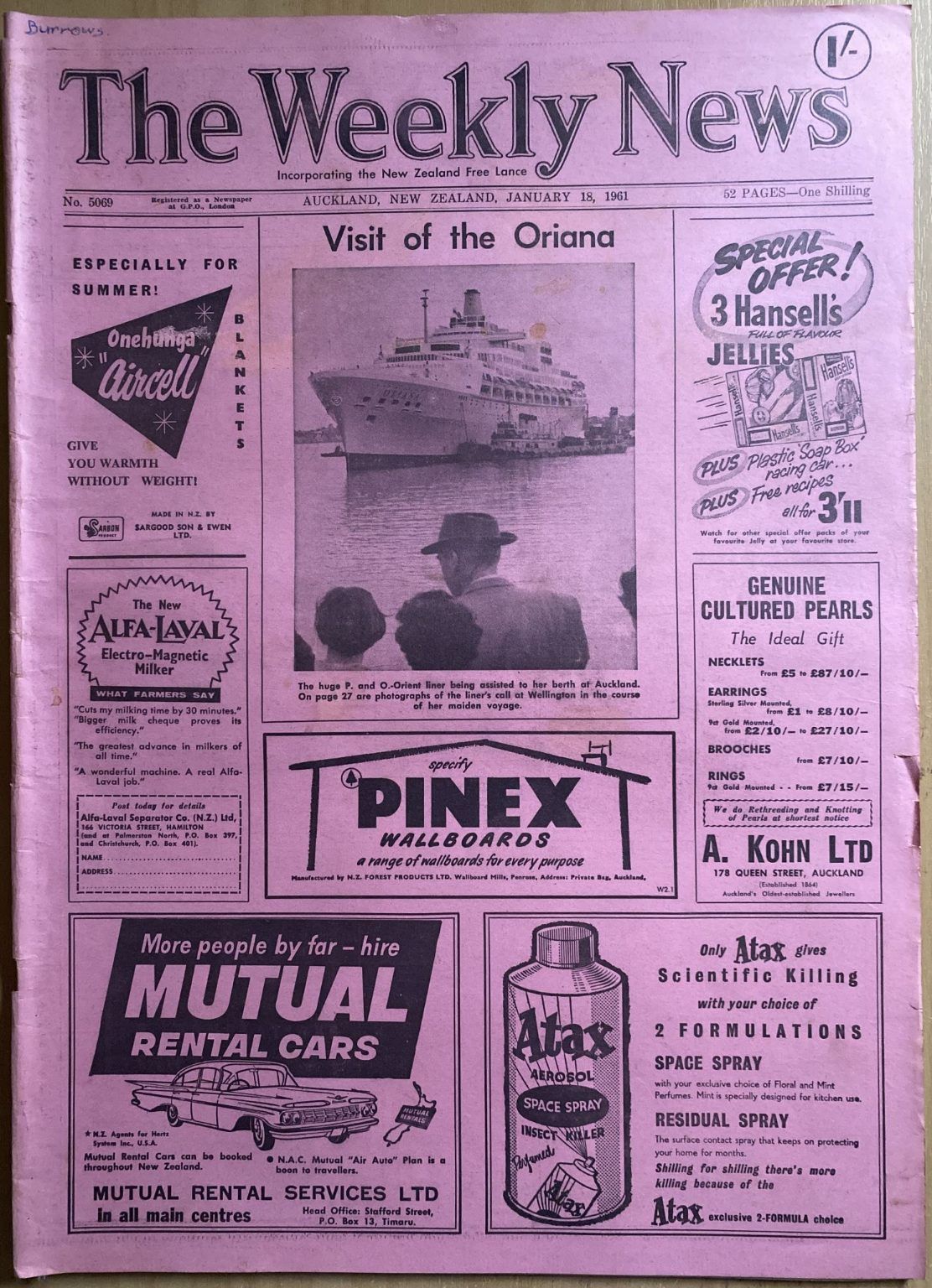 OLD NEWSPAPER: The Weekly News, No. 5069, 18 January 1961