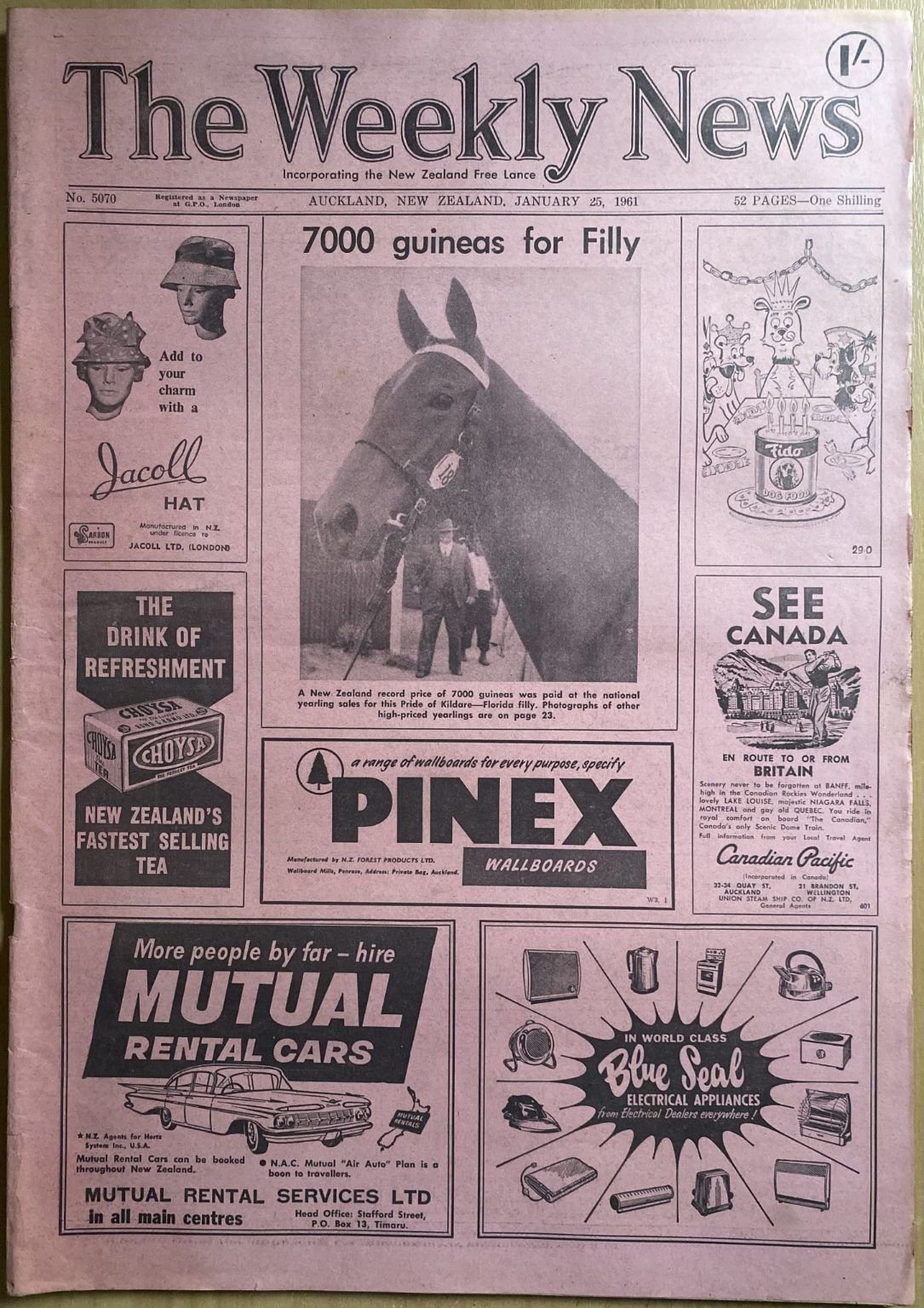 OLD NEWSPAPER: The Weekly News, No. 5070, 25 January 1961