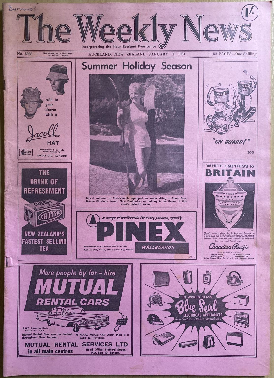 OLD NEWSPAPER: The Weekly News, No. 5068, 11 January 1961