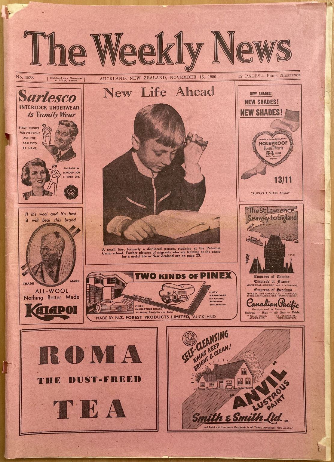 OLD NEWSPAPER: The Weekly News, No. 4538, 15 November 1950
