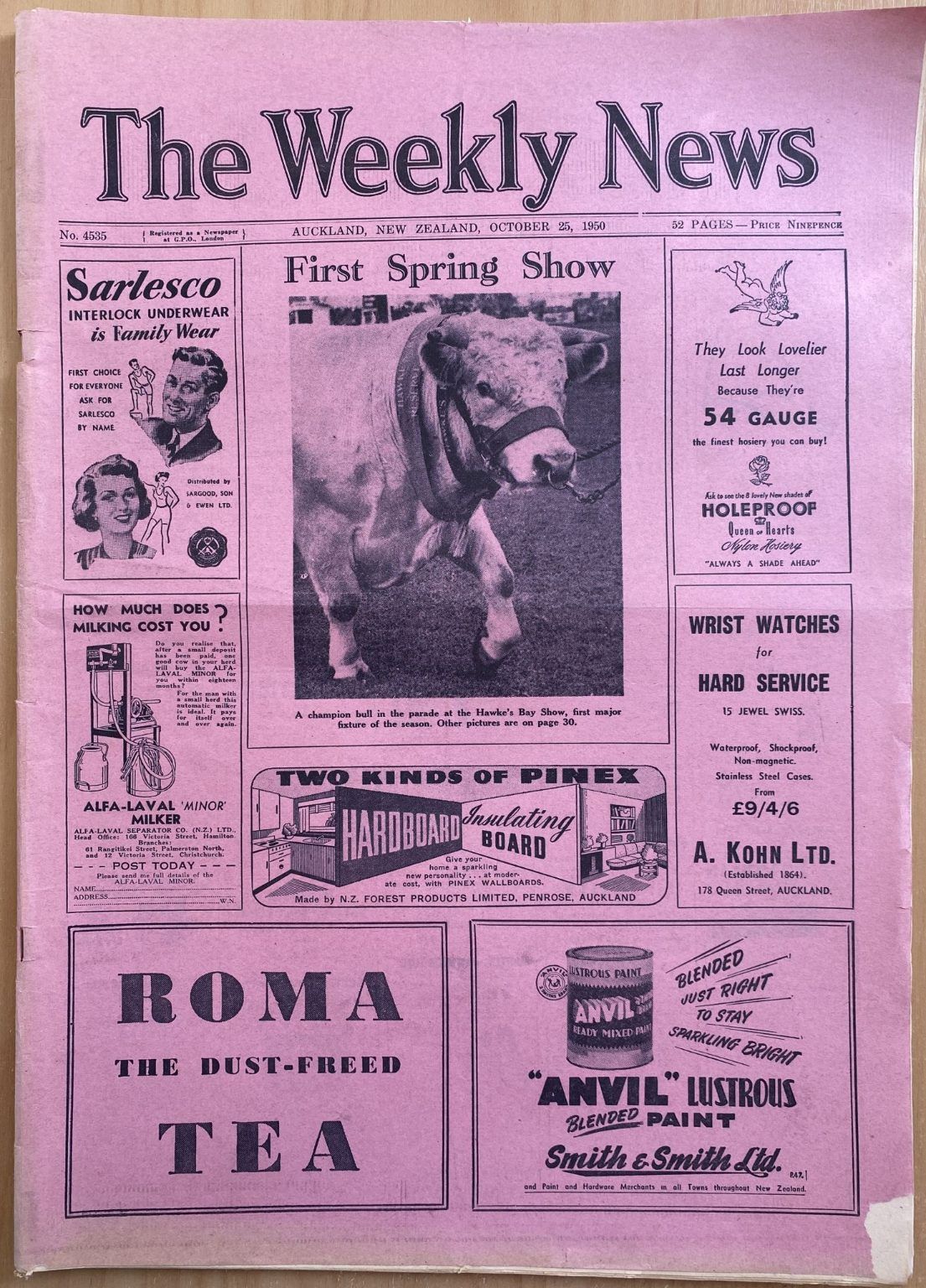 OLD NEWSPAPER: The Weekly News, No. 4535, 25 October 1950