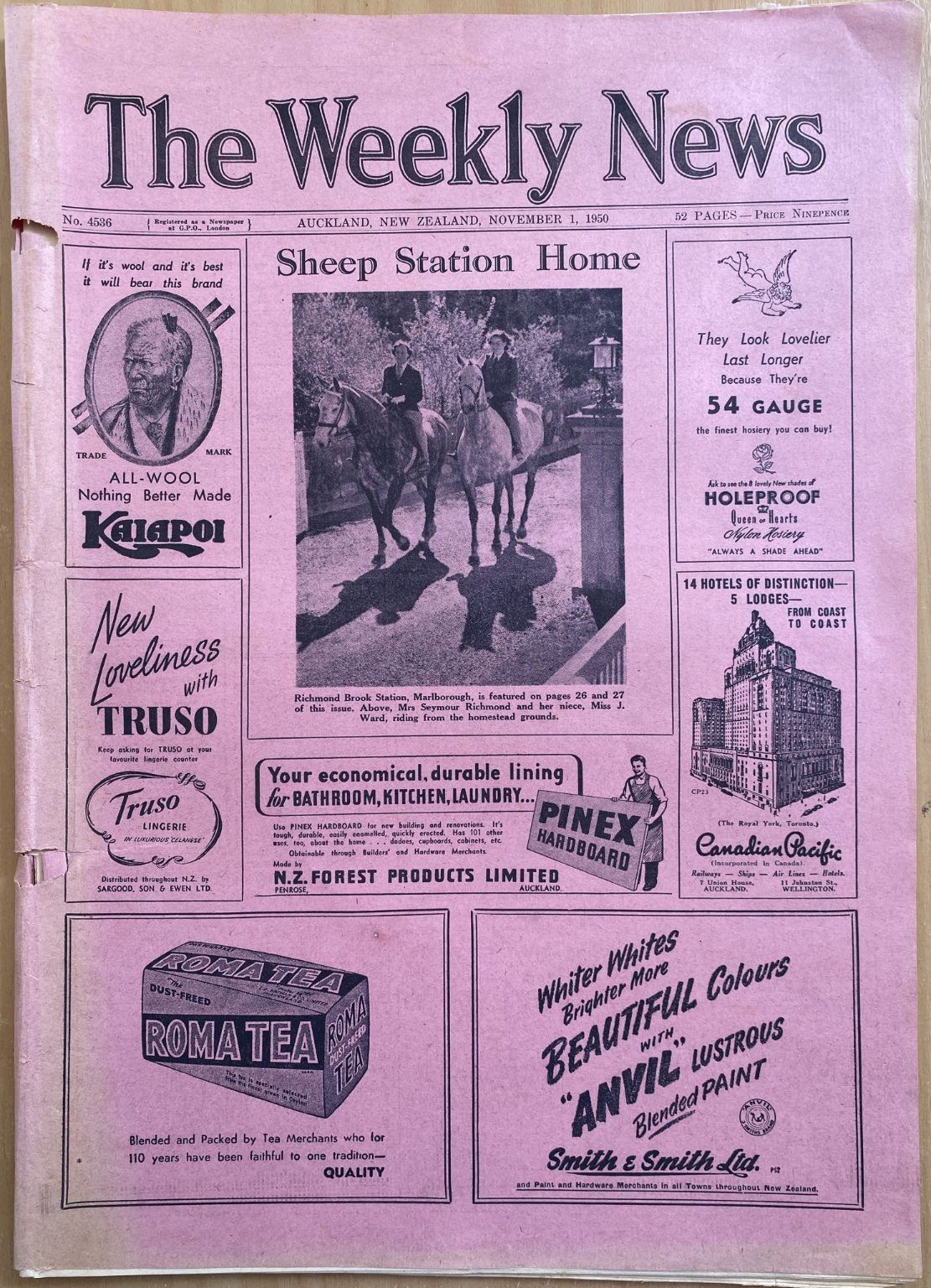 OLD NEWSPAPER: The Weekly News, No. 4536, 1 November 1950