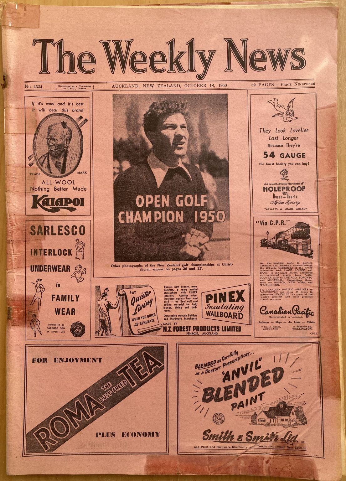 OLD NEWSPAPER: The Weekly News, No. 4534, 18 October 1950