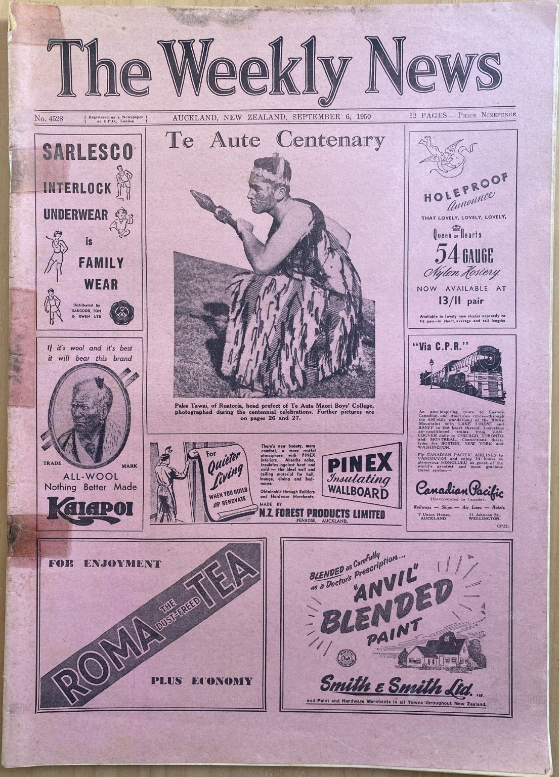 OLD NEWSPAPER: The Weekly News, No. 4528, 6 September 1950