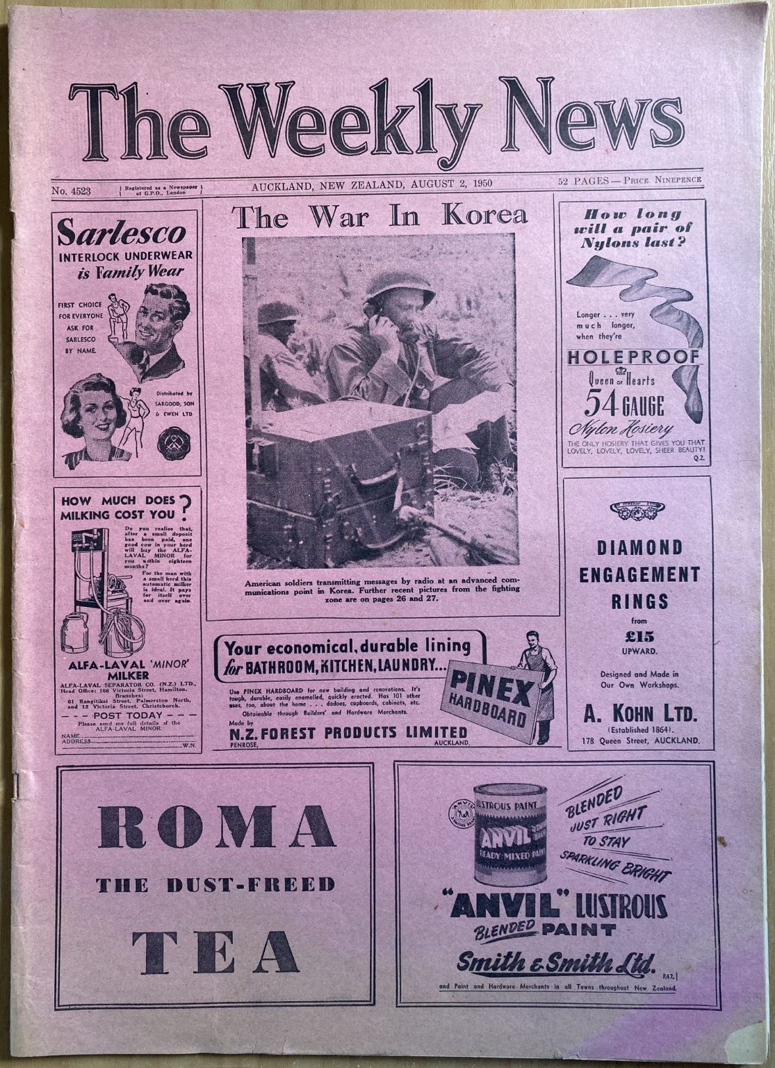 OLD NEWSPAPER: The Weekly News, No. 4523, 2 August 1950
