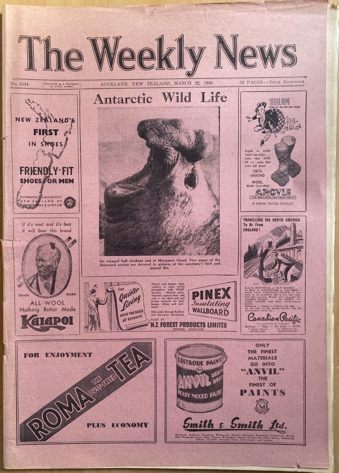 OLD NEWSPAPER: The Weekly News, No. 4504, 22 March 1950