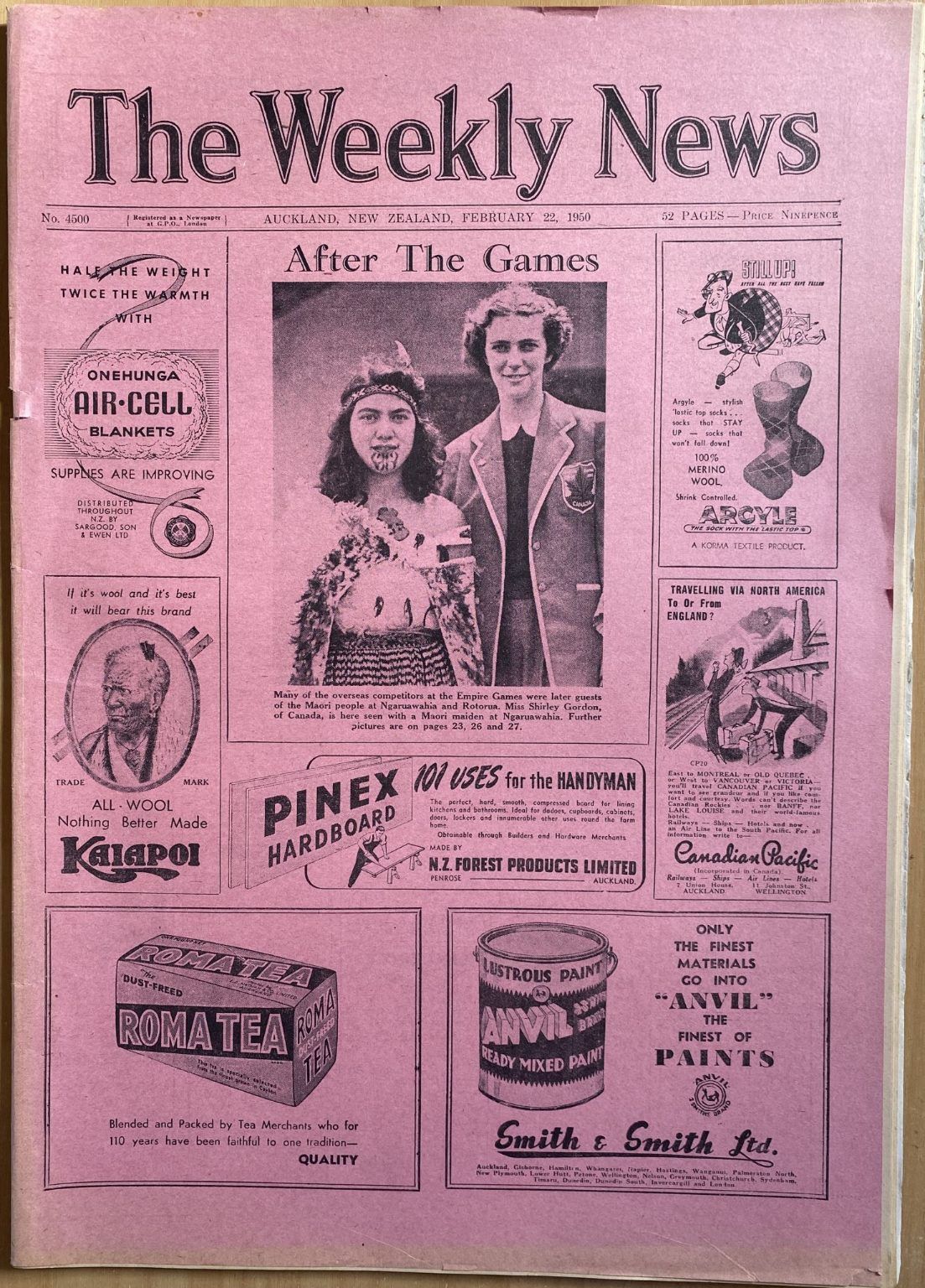 OLD NEWSPAPER: The Weekly News, No. 4500, 22 February 1950