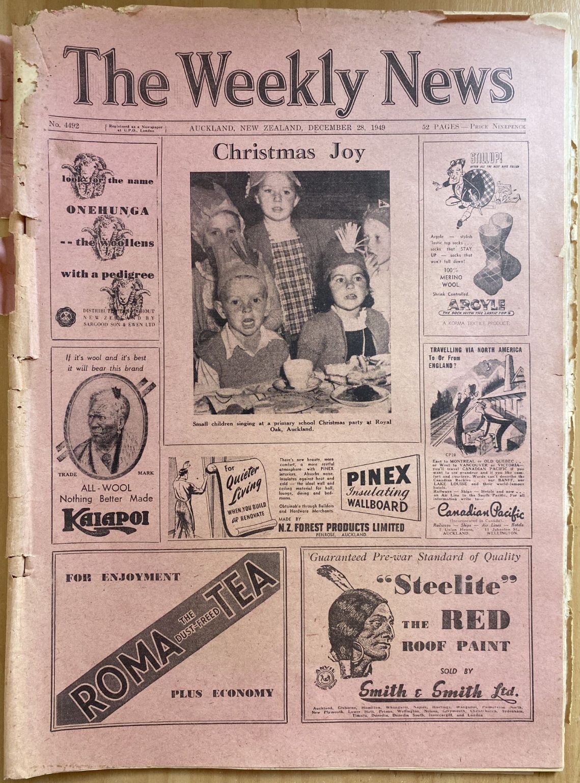 OLD NEWSPAPER: The Weekly News, No. 4492, 28 December 1949