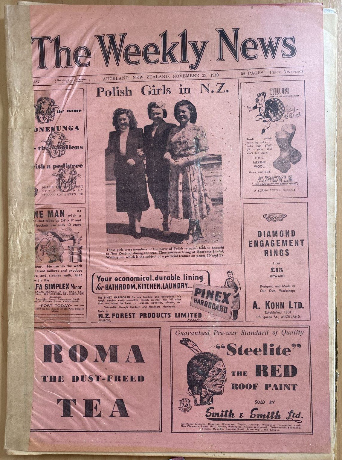 OLD NEWSPAPER: The Weekly News, No. 4487, 23 November 1949