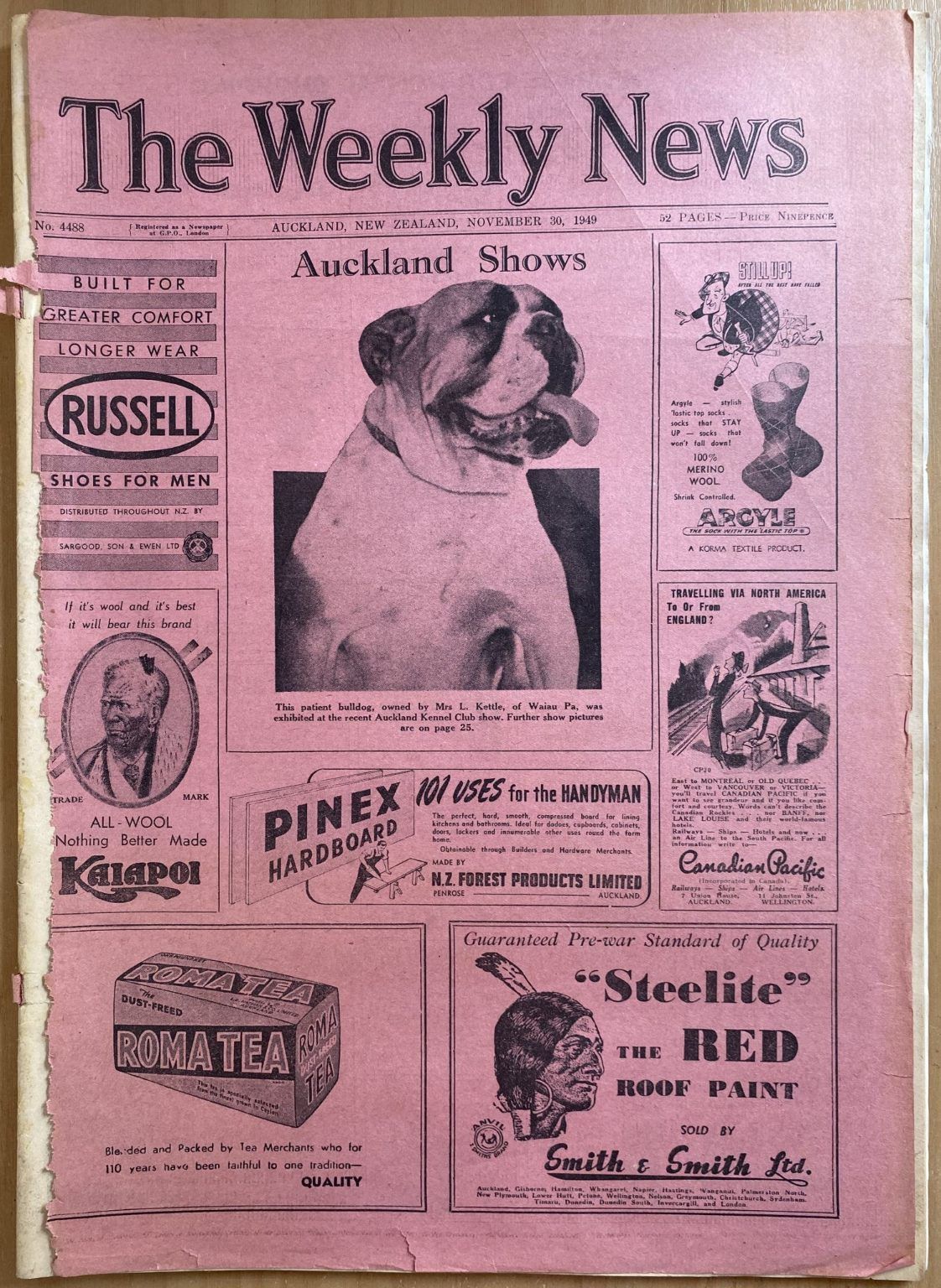 OLD NEWSPAPER: The Weekly News, No. 4488, 30 November 1949