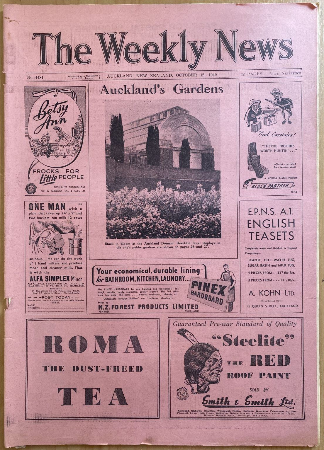 OLD NEWSPAPER: The Weekly News, No. 4481, 12 October 1949