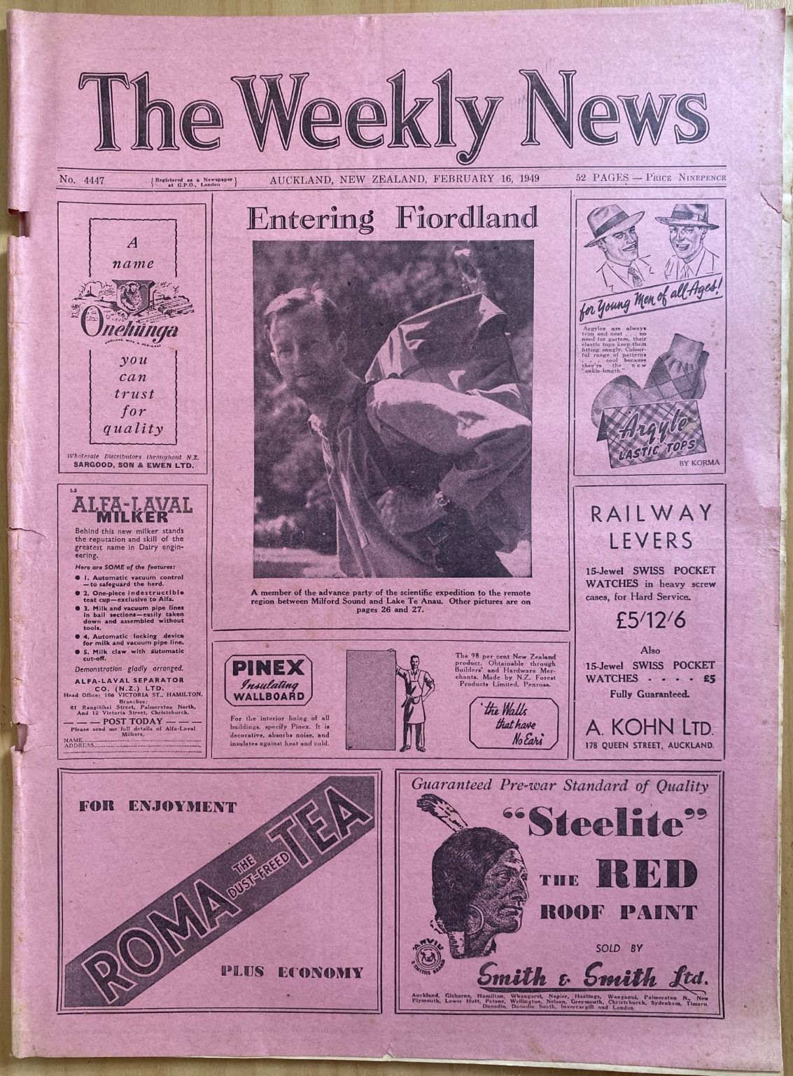 OLD NEWSPAPER: The Weekly News, No. 4447, 16 February 1949