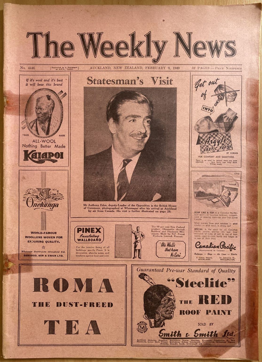 OLD NEWSPAPER: The Weekly News, No. 4446, 9 February 1949