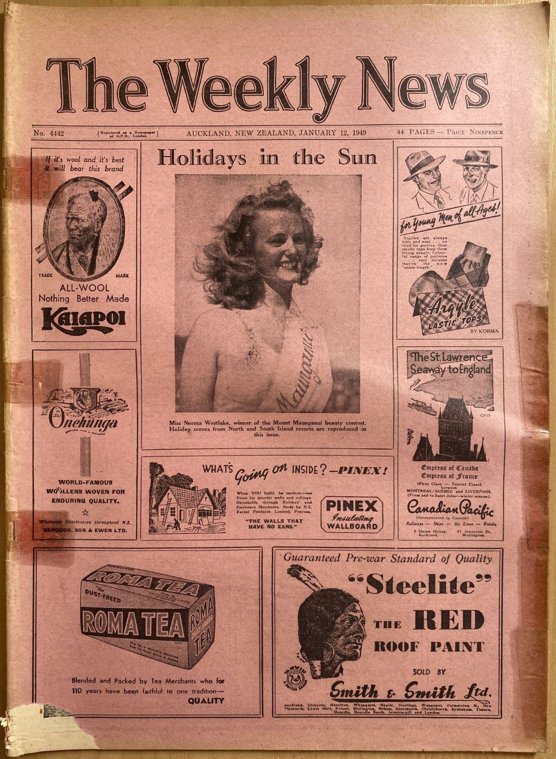 OLD NEWSPAPER: The Weekly News, No. 4442, 12 January 1949