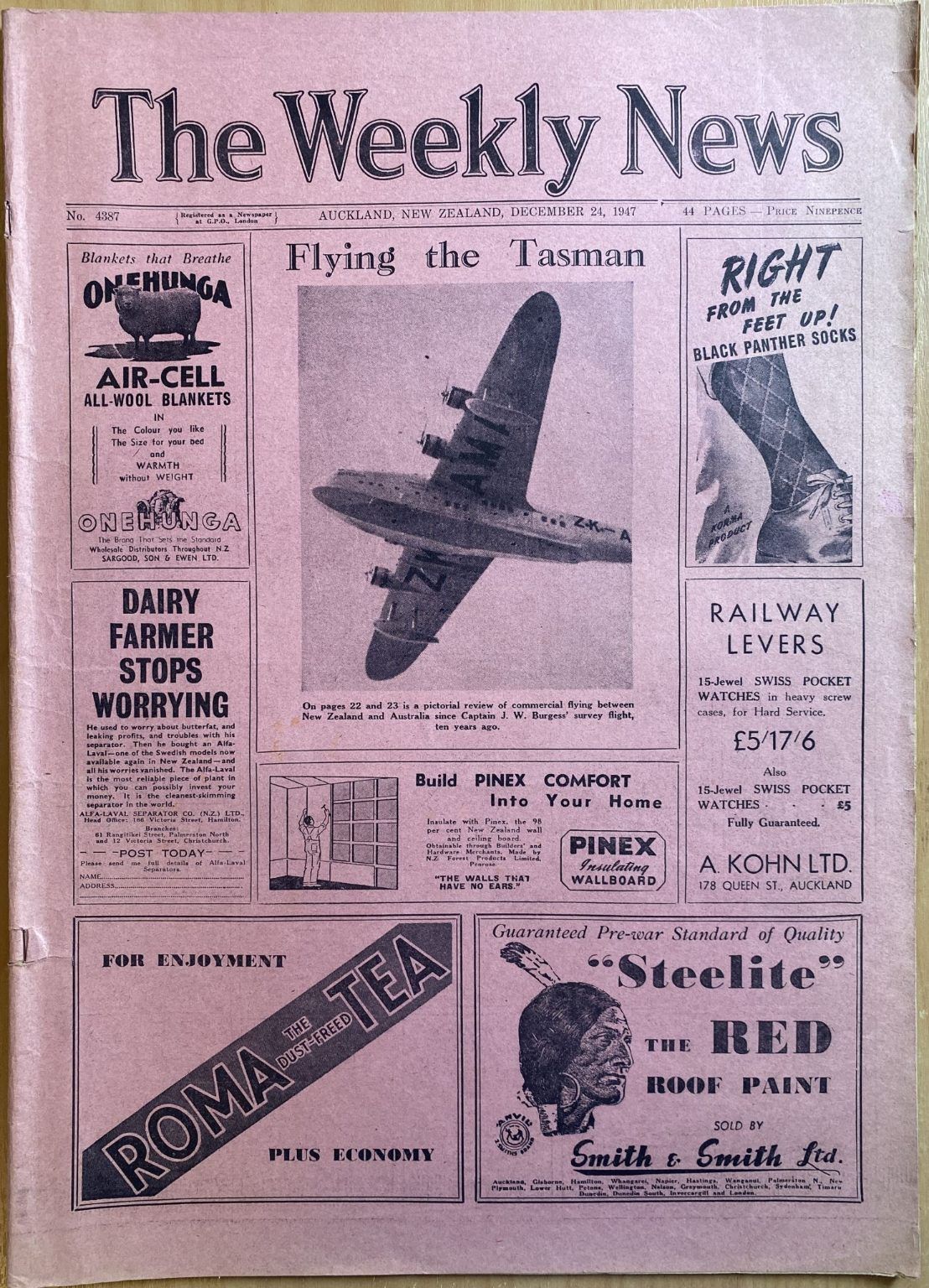 OLD NEWSPAPER: The Weekly News, No. 4387, 24 December 1947