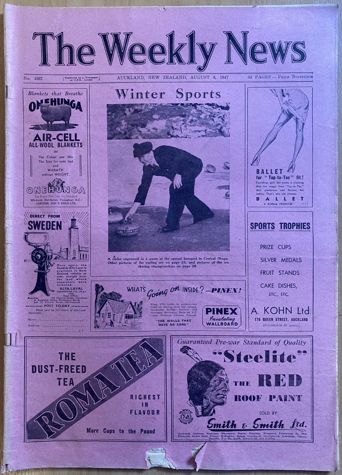 OLD NEWSPAPER: The Weekly News, No. 4367, 6 August 1947