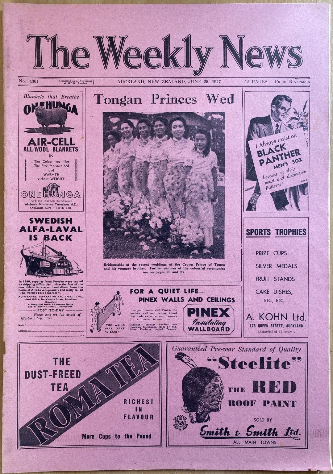 OLD NEWSPAPER: The Weekly News, No. 4361, 25 June 1947