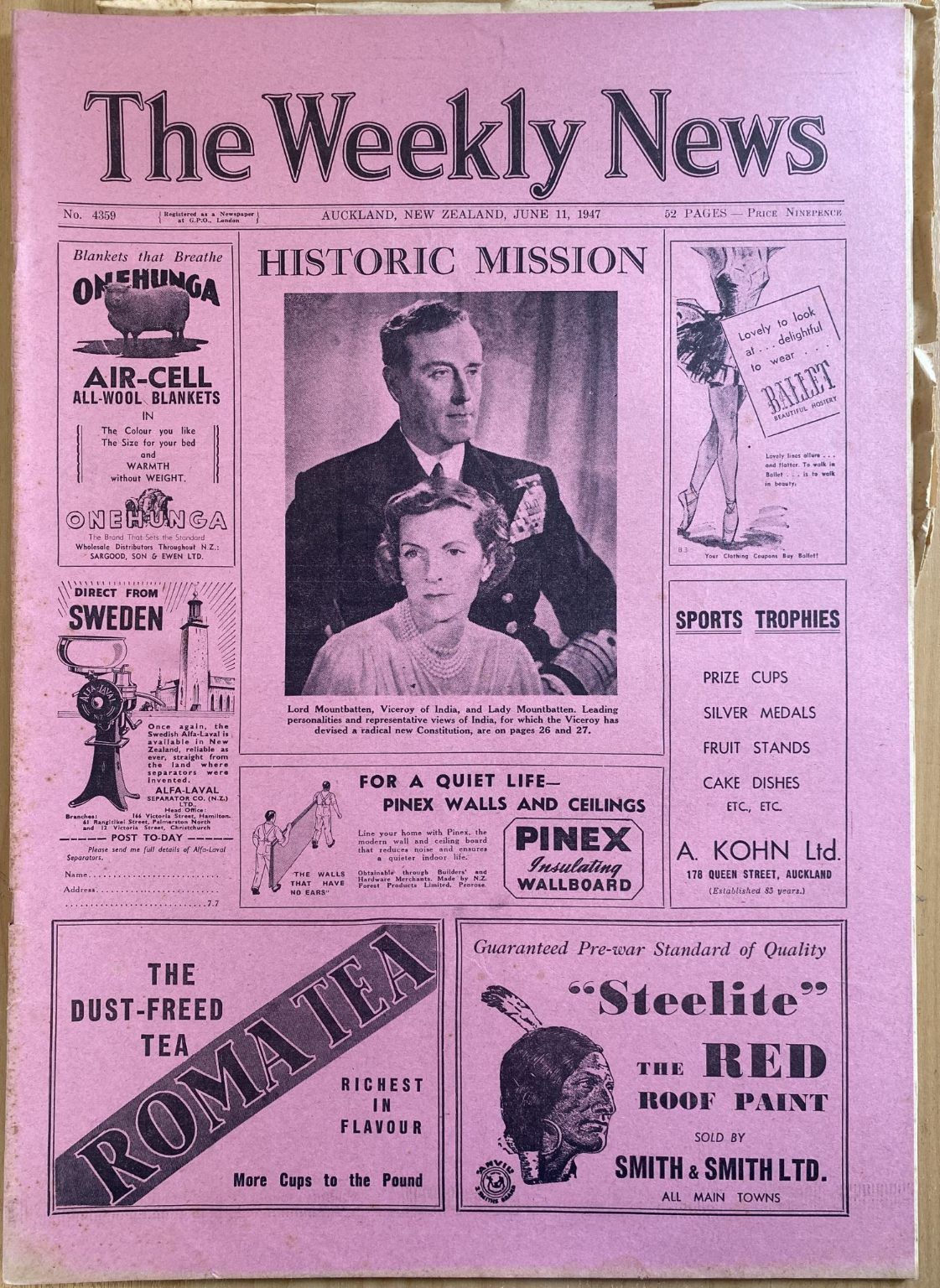 OLD NEWSPAPER: The Weekly News, No. 4359, 11 June 1947