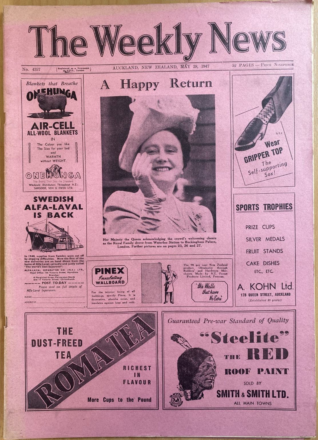 OLD NEWSPAPER: The Weekly News, No. 4357, 28 May 1947