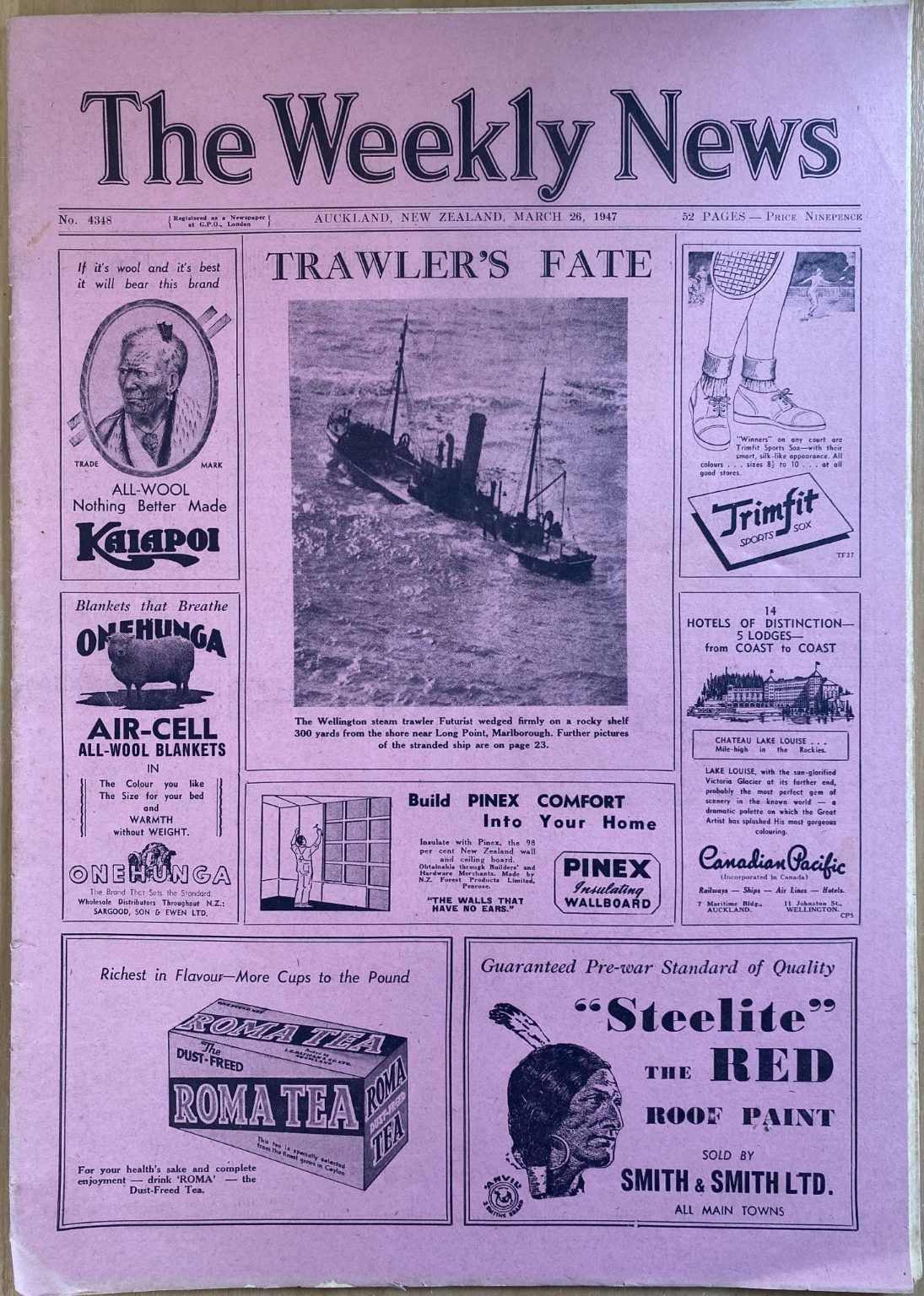 OLD NEWSPAPER: The Weekly News, No. 4348, 26 March 1947