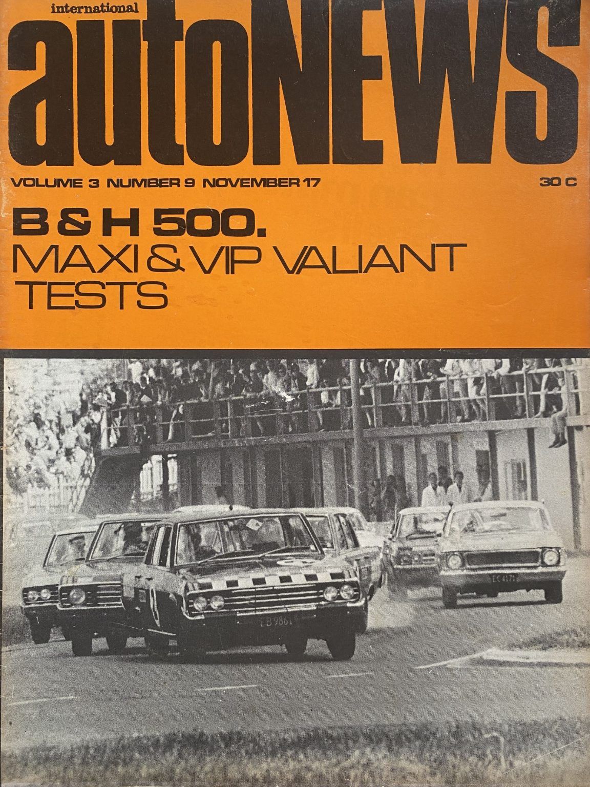 OLD MAGAZINE: International Auto News - Vol. 3, Number 9, 17th November 1969