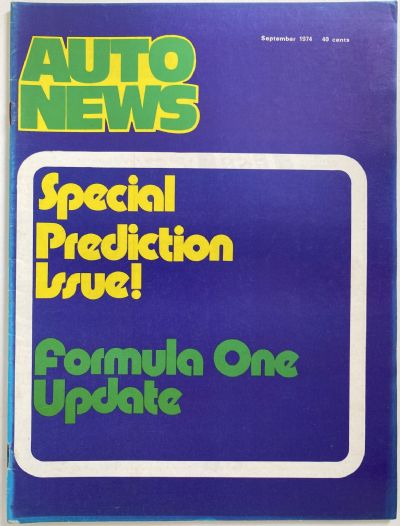 OLD MAGAZINE: Auto News - September 1974