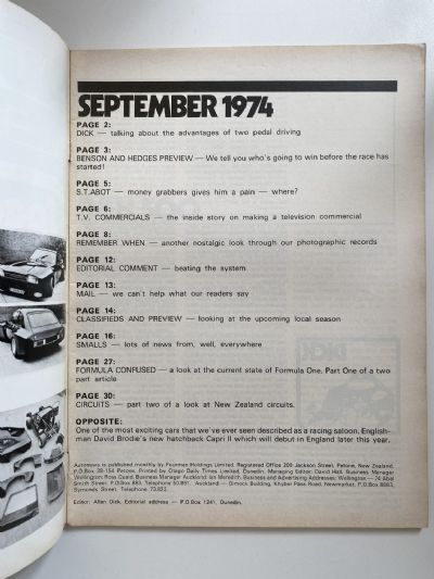 OLD MAGAZINE: Auto News - September 1974