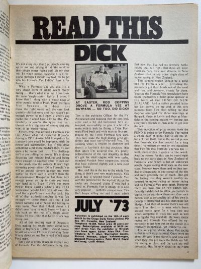 OLD MAGAZINE: Auto News - July 1973