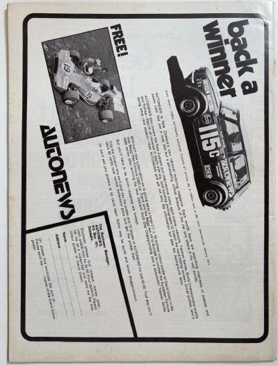 OLD MAGAZINE: Auto News - August 1973
