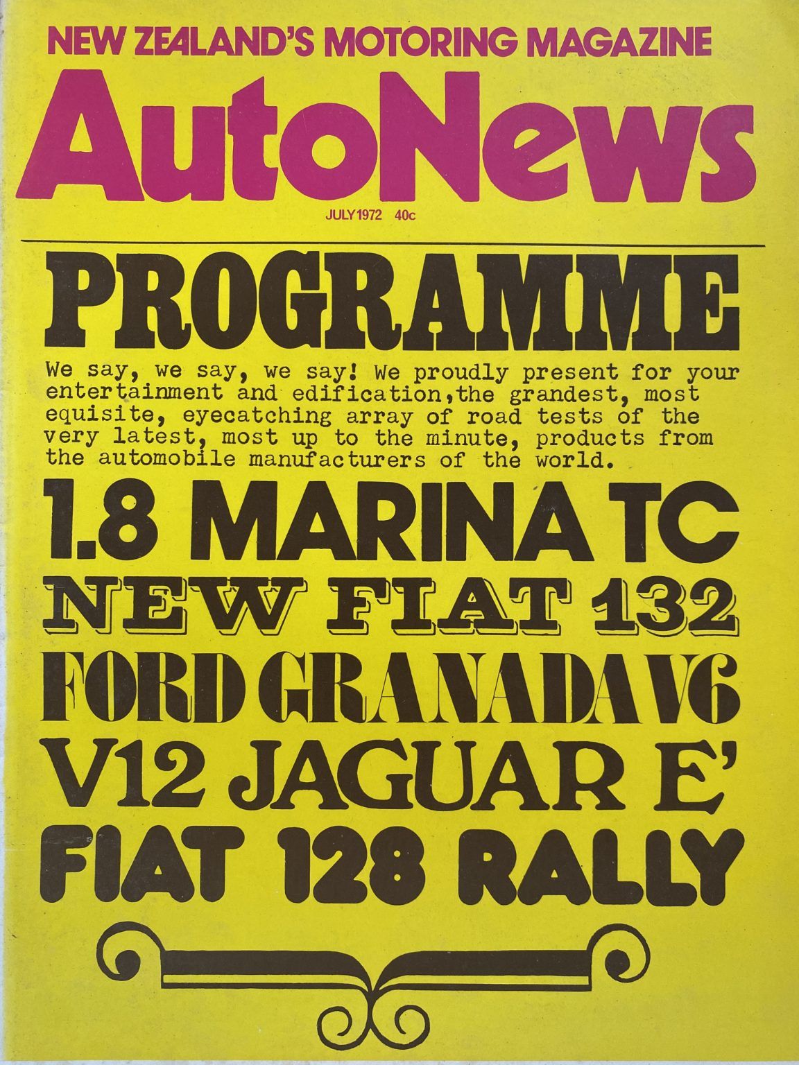 OLD MAGAZINE: Auto News - July 1972