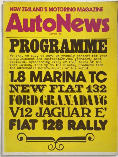 OLD MAGAZINE: Auto News - July 1972
