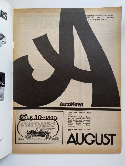 OLD MAGAZINE: Auto News - August 1972