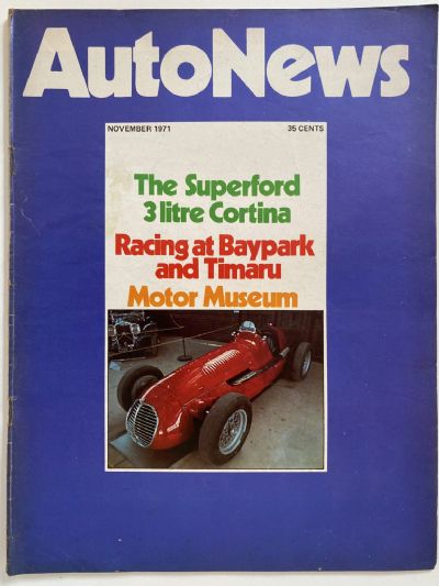 OLD MAGAZINE: Auto News - November 1971