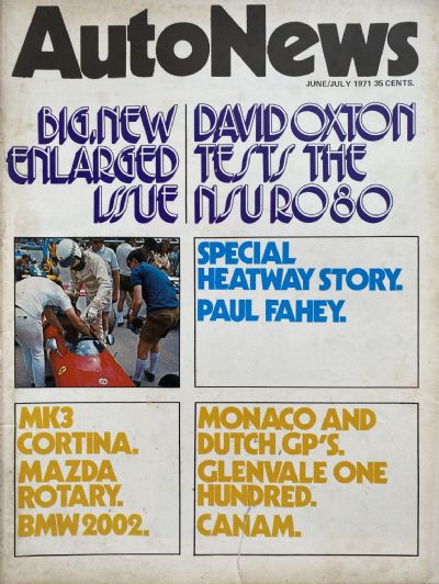 OLD MAGAZINE: Auto News - June / July 1971 