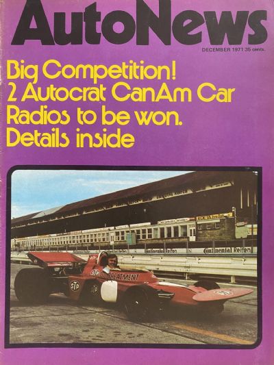 OLD MAGAZINE: Auto News - December 1971 