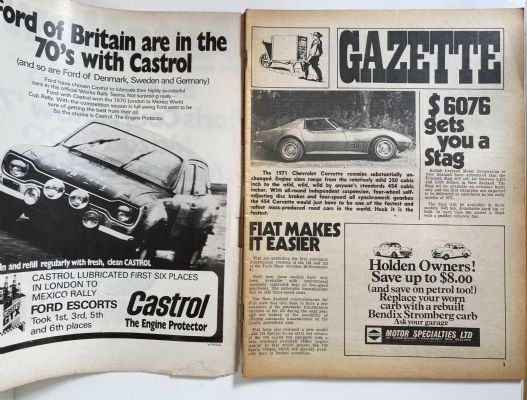 OLD MAGAZINE: Auto News - Vol. 5, Number 1, November 1970