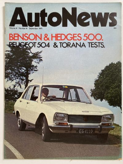 OLD MAGAZINE: Auto News - Vol. 4, Number 4, 14th September 1970