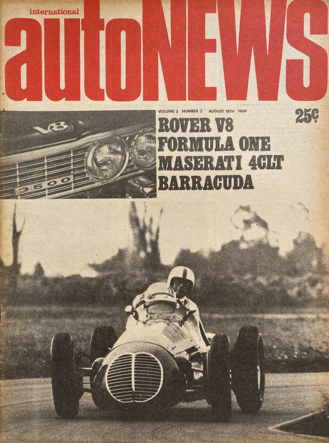 OLD MAGAZINE: International Auto News - Vol. 3, Number 3, 18th August 1969
