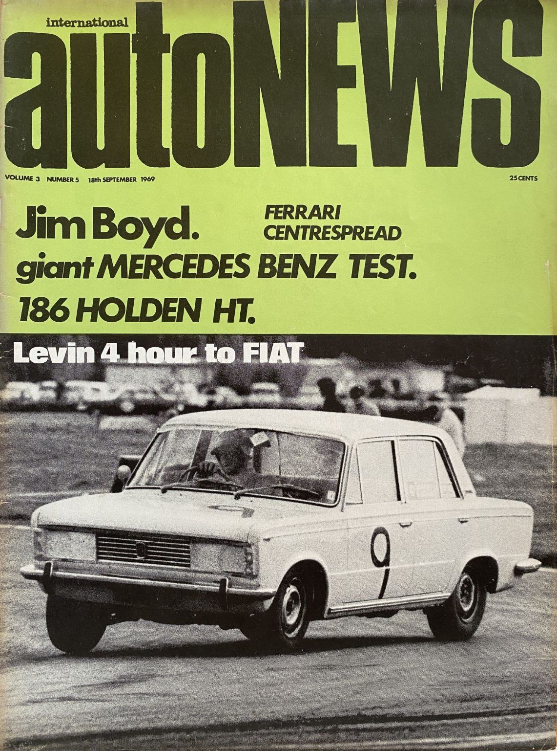 OLD MAGAZINE: International Auto News - Vol. 3, Number 5, 18th September 1969