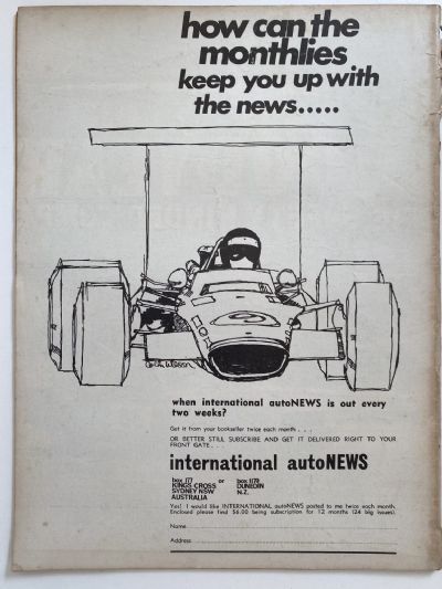 OLD MAGAZINE: International Auto News - Vol. 3, Number 8, 3rd November 1969