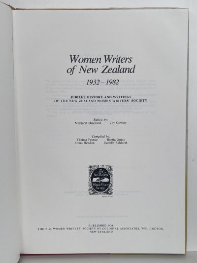 WOMEN WRITERS OF NEW ZEALAND 1932-1982